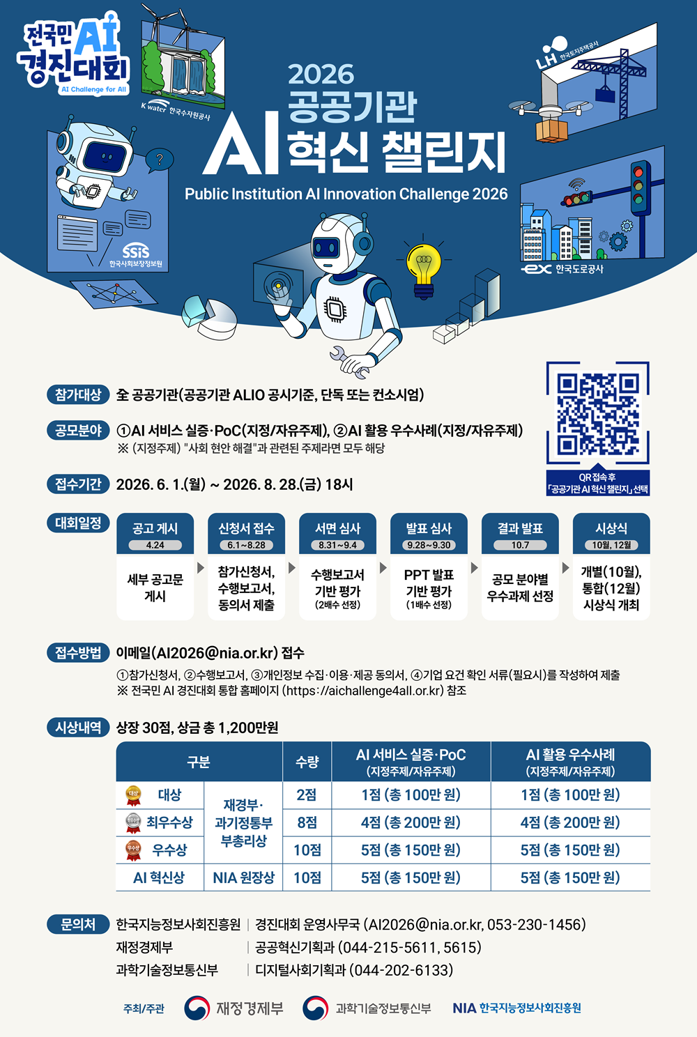 2026 공공기관 AI 혁신 챌린지 개최 안내 포스터
